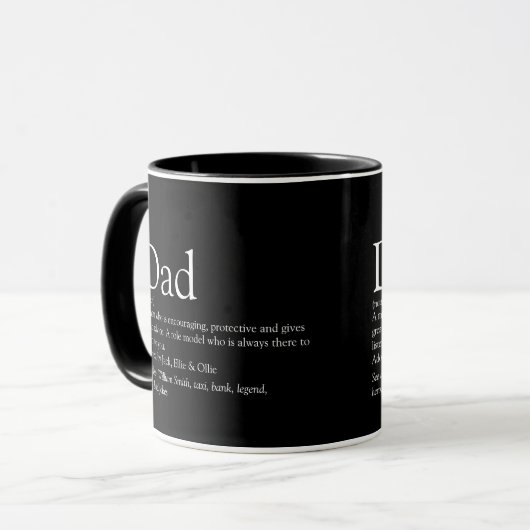 Der beste Vater der Welt Papa Pater Definition Bla Tasse (Vorderseite Links)