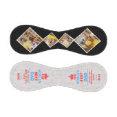 Der beste Vater der Welt, Personalisierten 4 Fotos Baseball (Paneele)