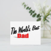 Der beste Vater der Welt Postkarte (Stehend Vorderseite)
