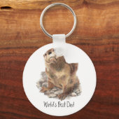 Der beste Vater der Welt, River Otter, Animal Schlüsselanhänger (Vorderseite)