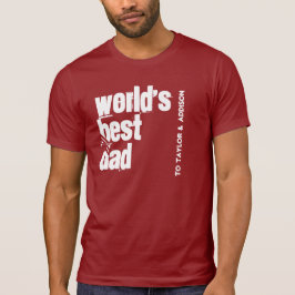 Der beste Vater der Welt - Rot und Weiß V200 T-Shirt