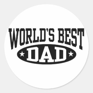 Der beste Vater der Welt Runder Aufkleber