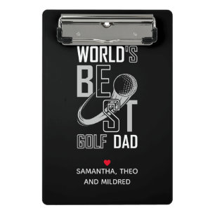 Der beste Vater der Welt   Schwarzer und weißer Va Mini Klemmbrett