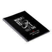 Der beste Vater der Welt | Schwarzer und weißer Va Notizblock (Rechte Seite)