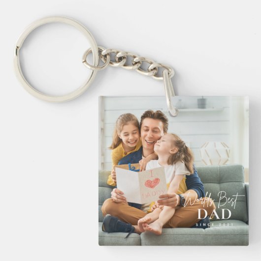 Der beste Vater der Welt seit 20XX Foto Schlüsselanhänger (Vorderseite)