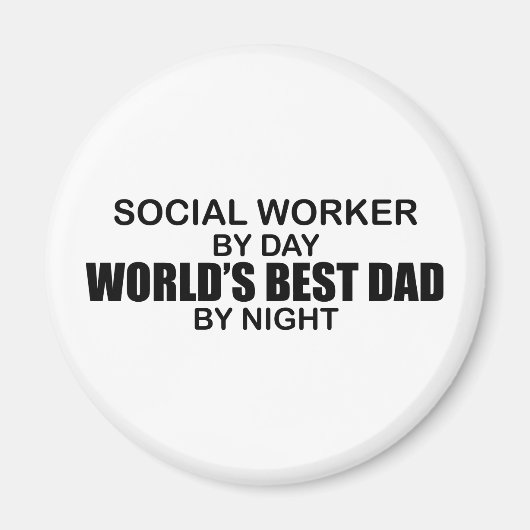 Der beste Vater der Welt - Sozialarbeiter Magnet (Vorne)