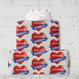 Der beste Vater der Welt, um den Namen oder Text e Geschenkpapier