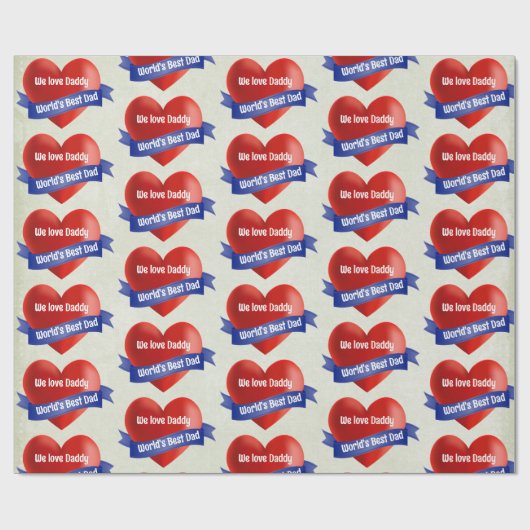 Der beste Vater der Welt, um den Namen oder Text e Geschenkpapier (Flach)