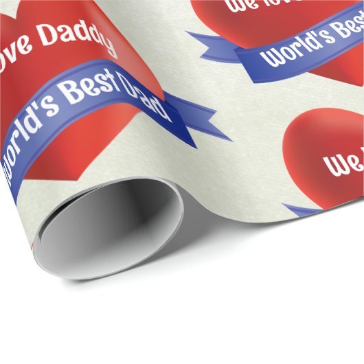Der beste Vater der Welt, um den Namen oder Text e Geschenkpapier (Rolleneckpunkt)