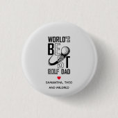 Der beste Vater der Welt | Weißer Vater Geschenke Button (Vorderseite)
