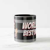 Der beste Vater der Welt Zweifarbige Tasse (Mittel)