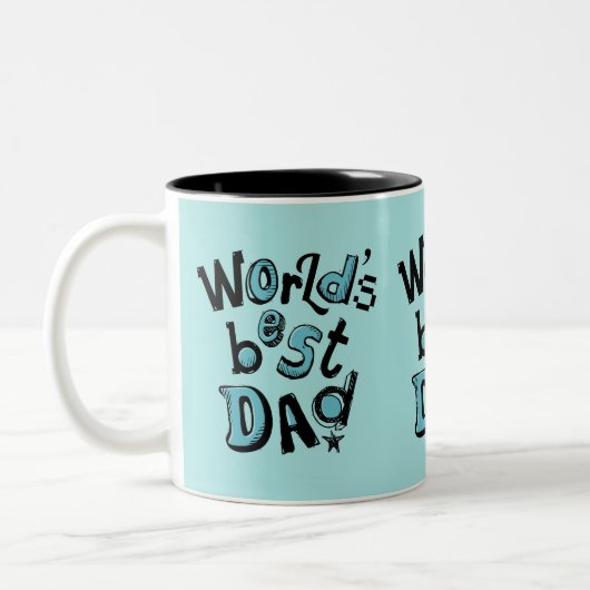 Der beste Vater der Welt Zweifarbige Tasse (Links)