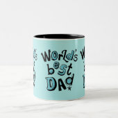 Der beste Vater der Welt Zweifarbige Tasse (Mittel)