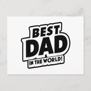 Der beste Vater des Vaters in der Welt Feiertagspostkarte