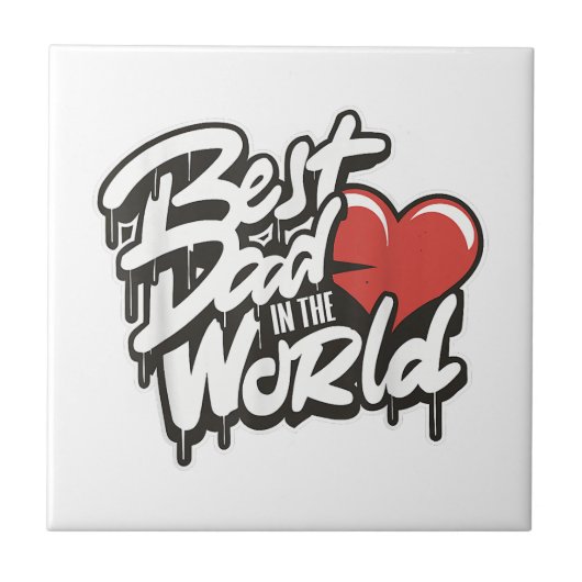 Der beste Vater des Vaters in der Welt Fliese (Vorderseite)