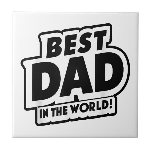Der beste Vater des Vaters in der Welt Fliese (Vorderseite)
