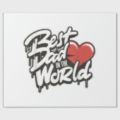 Der beste Vater des Vaters in der Welt Geschenkpapier (Flach)