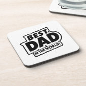Der beste Vater des Vaters in der Welt Getränkeuntersetzer (Linke Seite)