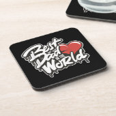 Der beste Vater des Vaters in der Welt Getränkeuntersetzer (Linke Seite)