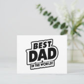 Der beste Vater des Vaters in der Welt Postkarte (Stehend Vorderseite)