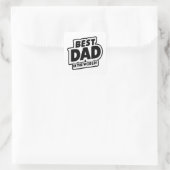 Der beste Vater des Vaters in der Welt Quadratischer Aufkleber (Tasche)
