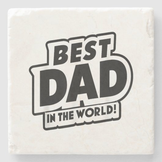 Der beste Vater des Vaters in der Welt Steinuntersetzer (Vorderseite)
