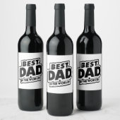 Der beste Vater des Vaters in der Welt Weinetikett (Flaschen)
