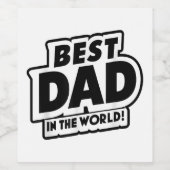 Der beste Vater des Vaters in der Welt Weinetikett (Einzelnes Label)