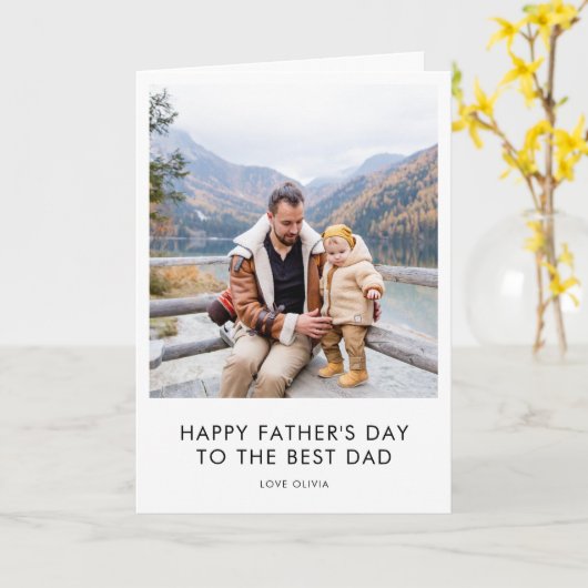 Der beste Vater des Vaters | Modernes Minimalistis Karte (Gelbe Blume)