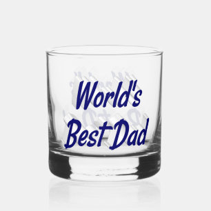 Der beste Vater dunkelblauer Text - Tag der Geburt Whiskyglas