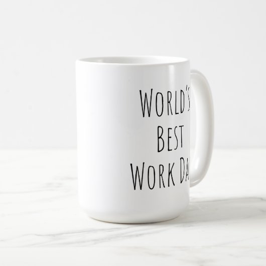 Der beste Vater für Arbeit in der Welt Kaffeetasse (VorderseiteRechts)