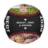 Der beste Vater für Baseball-Foto - Name nach Maß Baseball (Rückseite)