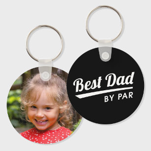 Der beste Vater für Par Custom Kid's Foto Black Go Schlüsselanhänger