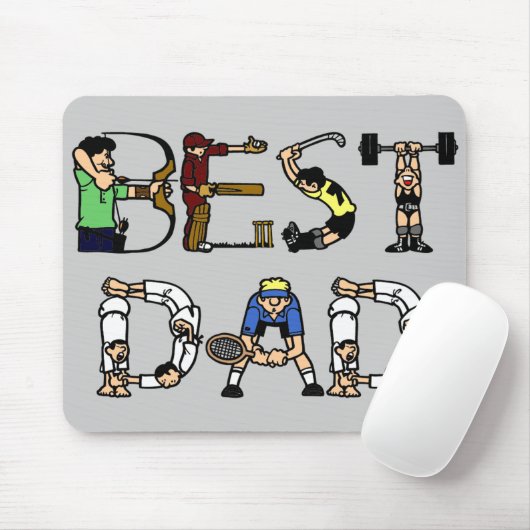 Der beste Vater für Sportfans Mousepad (Mit Mouse)
