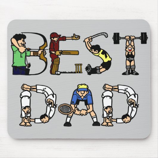 Der beste Vater für Sportfans Mousepad (Vorne)