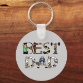 Der beste Vater für Sportfans Schlüsselanhänger (Vorderseite)