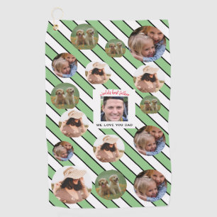 Der beste Vater für vier Fotos 🎄 Urlaub Golfhandtuch