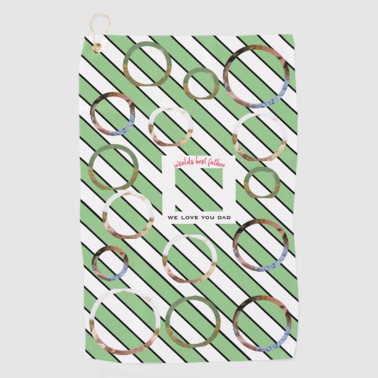 Der beste Vater für vier Fotos 🎄 Urlaub Golfhandtuch (Vorderseite)