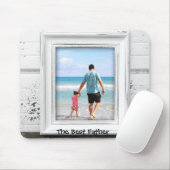 Der beste Vater - gerahmtes editable Foto u. Text Mousepad (Mit Mouse)