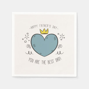 Der beste Vater Glücklicher Vater Tag   Napkin Serviette