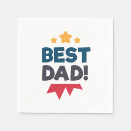 Der beste Vater Glücklicher Vater Tag | Napkin Serviette