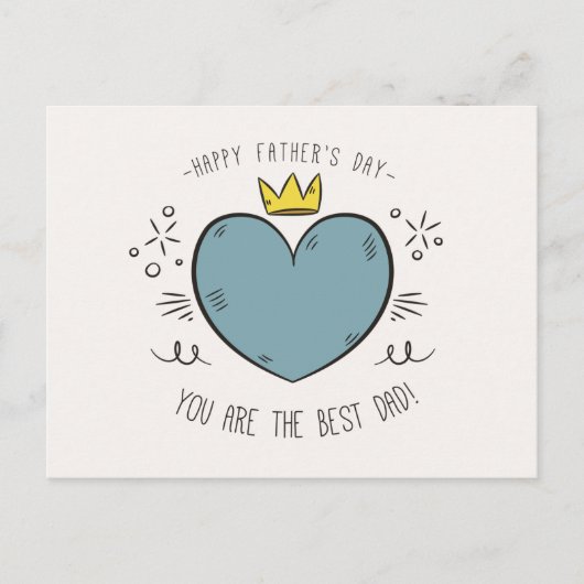 Der beste Vater Glücklicher Vater Tag | Postkarte (Vorderseite)