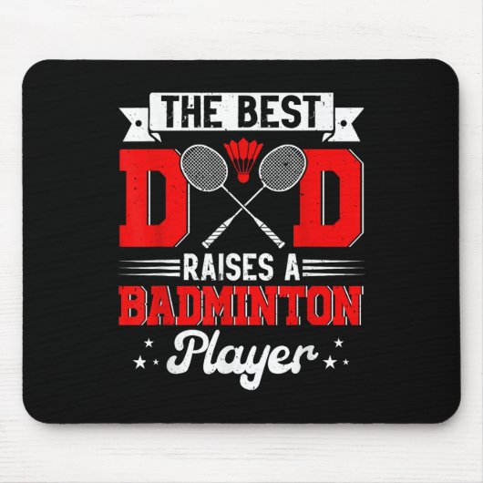 Der beste Vater hebt Badminton Player Vathers Day Mousepad (Vorne)