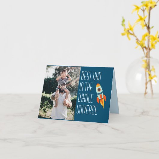 Der beste Vater im gesamten Universum Karte (Gelbe Blume)