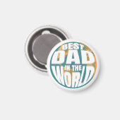 Der beste Vater im Retro Earth Magnet (Vorderseite/Rückseite)