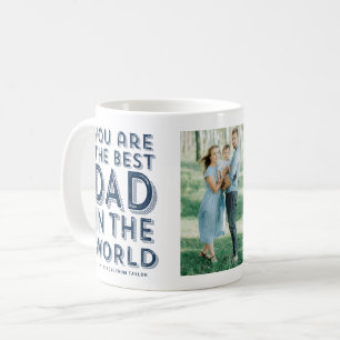 Der beste Vater im Welt-Blue-Foto-Vatertag Kaffeetasse