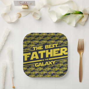 Der beste Vater in der Galaxy Väter Tag Geschenk Pappteller