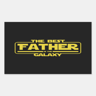 Der beste Vater in der Galaxy Väter Tag Geschenk Rechteckiger Aufkleber