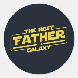 Der beste Vater in der Galaxy Väter Tag Geschenk Runder Aufkleber