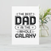 Der beste Vater in der ganzen Galaxie Dankeskarte (Stehend Vorderseite)
